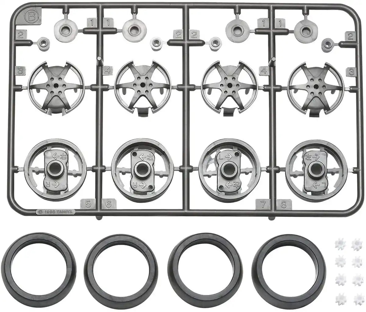 TAMIYA 94785 Mini 4Wd Large Dia. 1-Way Wheel Set For Super X & Xx Chassis- Japan Figure Store - #1 Bring To You The Best Japanese Goods