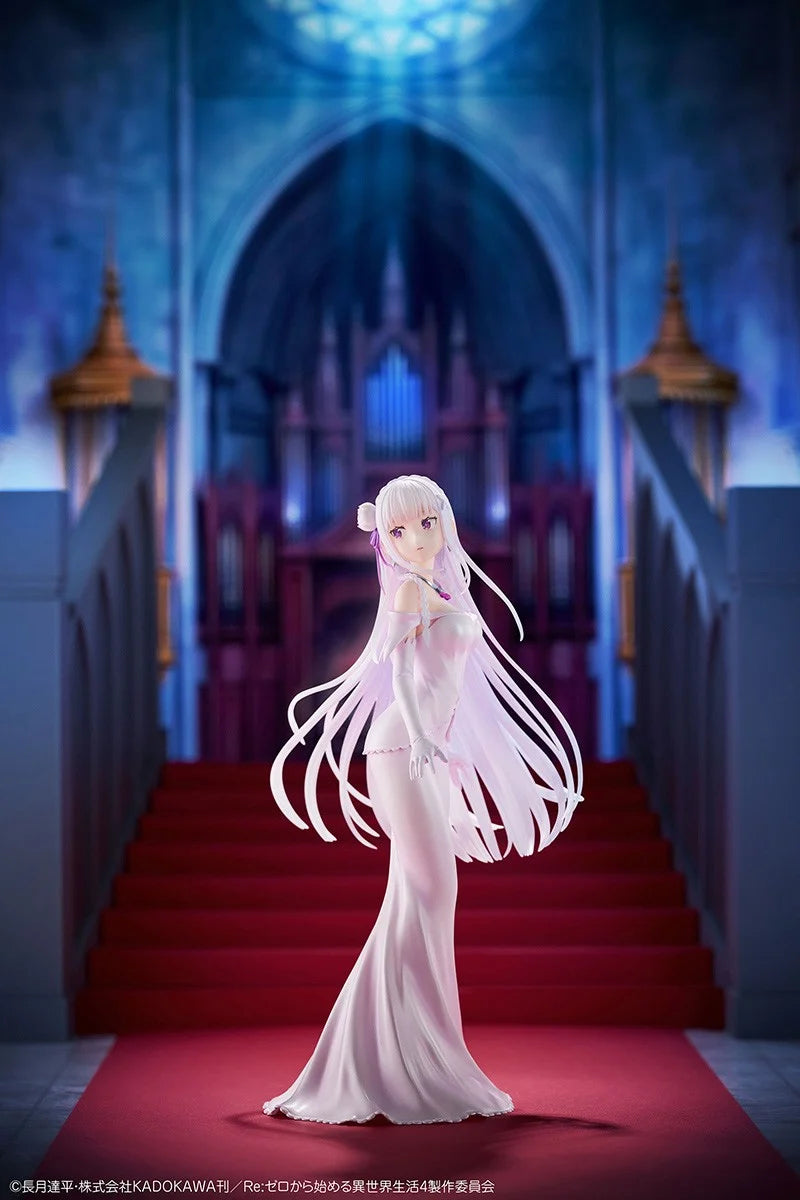 anime wedding dress design COCO Re:Zero Emilia 1/7 Scale Figure 24.4cm Navy Blue Satin Ball Pay With:$30.00 (Silkroll Fee: $0.75) Emilia from the TV Elegant Lace Bodycon Mermaid Dress
