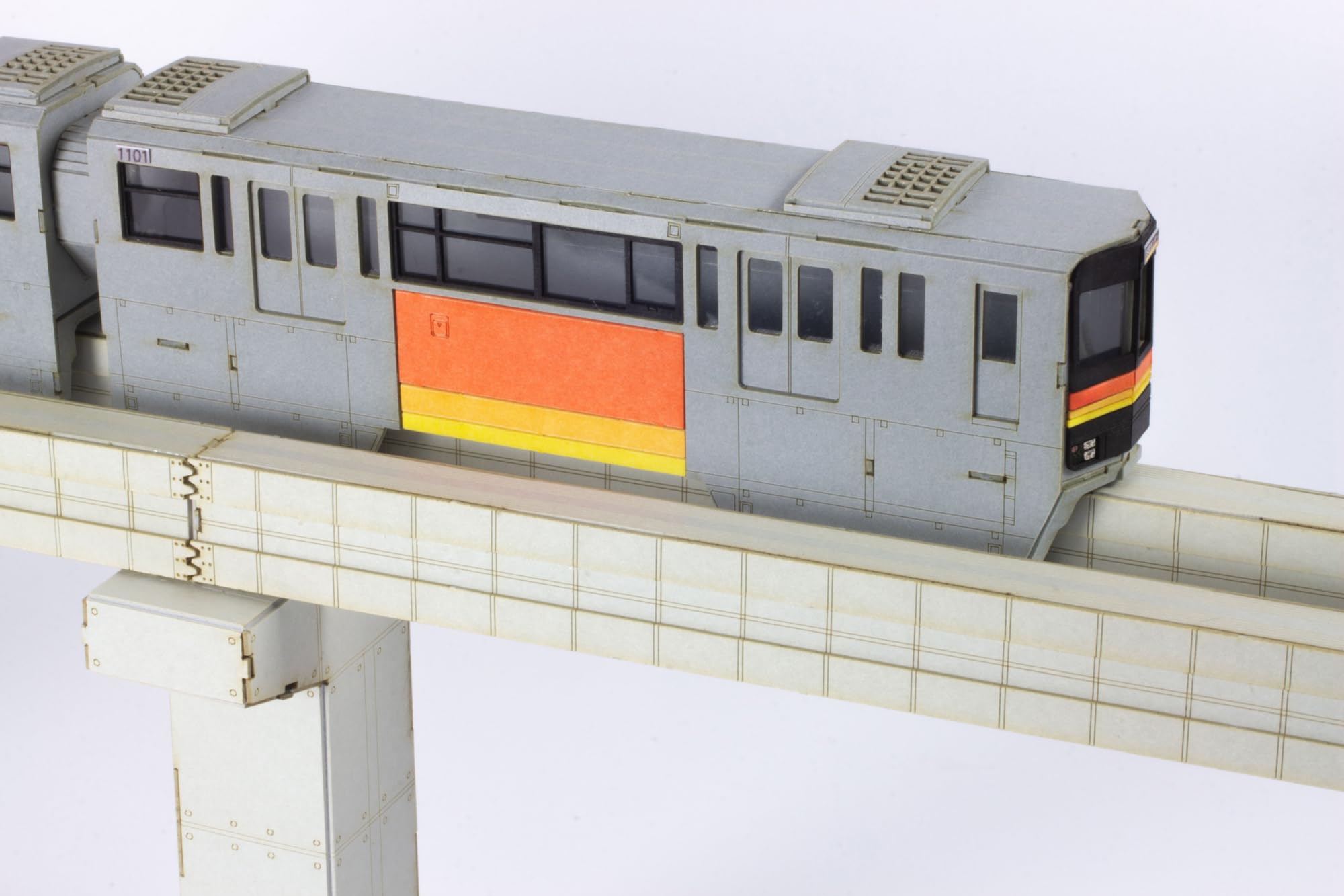 Plum 1/150 Scale Paper Kit Tama Monorail 1000 Series 4 Car Set- Japan Figure Store - #1 Bring To You The Best Japanese Goods