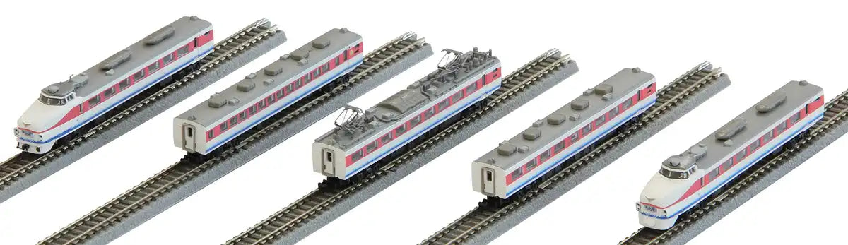 Rokuhan Z Gauge 5-Car Basic Set Early Model 489 Series Limited Express Train Hakusan Color T031-1- Japan Figure Store - #1 Bring To You The Best Japanese Goods