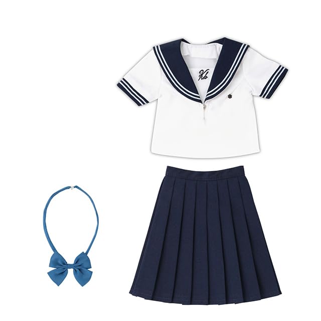 Ensemble d'uniforme scolaire d'été Kazuharu à l'échelle 1/3 d'Azone, accessoire de poupée blanc et bleu marine