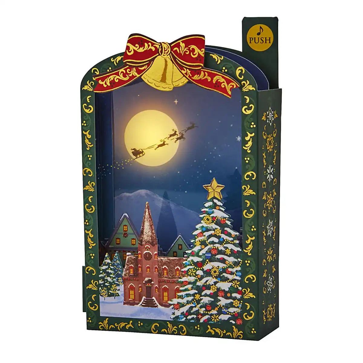 Sanrio Christmas Card - Santa Flying & Playing Handbells - Melody Joy To The World- Japan Figure Store - #1 Bring To You The Best Japanese Goods