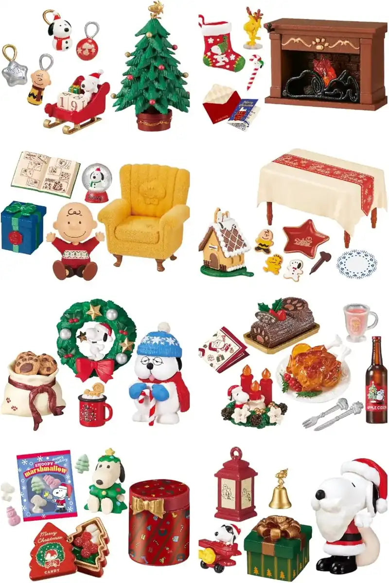 Reement Peanuts Snoopy Christmas Night Figurine Box 4.5 x 2.8 x 2.4 Inches RE-MENT