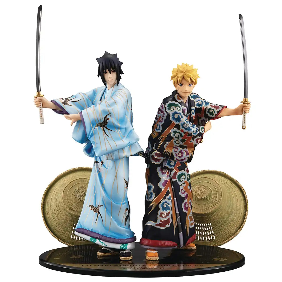Megahouse Naruto Uzumaki and Sasuke Kabuki Edition Japan Figures Set