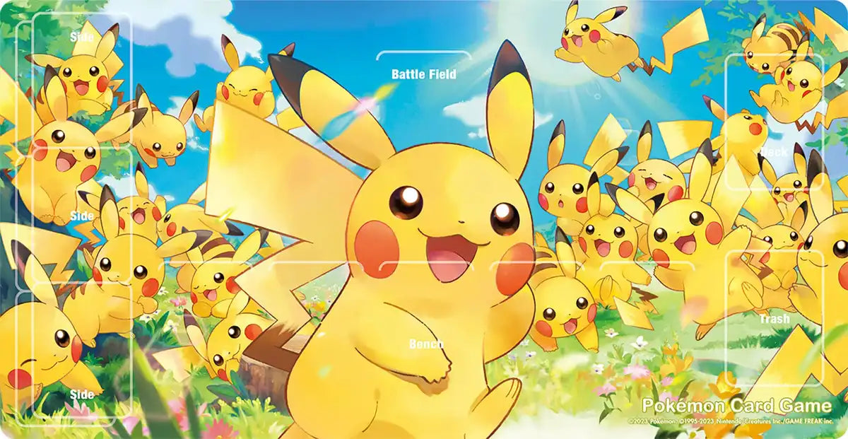 Pokemon Card Game Rubber Mat Pikachu Large Gathering