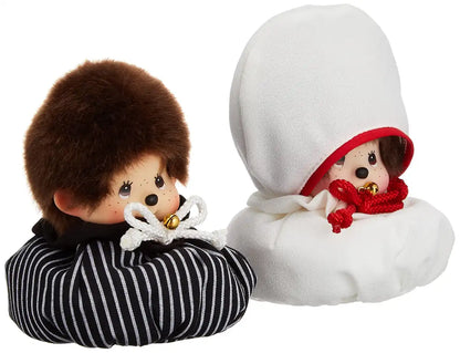 Sekiguchi Monchhichi Wedding Mascot Set Japanese Style Plush Toy 17cm Height- Japan Figure Store - #1 Bring To You The Best Japanese Goods