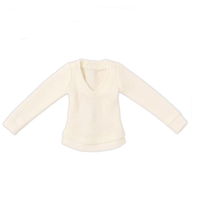 Azone 1/6 Pure Neemo V-Neck White Sweater Doll Accessory