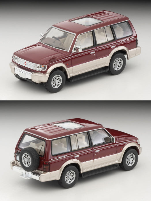 Tomytec 1/64 Scale Mitsubishi Pajero 1996 Mid Roof Red Beige Model Car- Japan Figure Store - #1 Bring To You The Best Japanese Goods