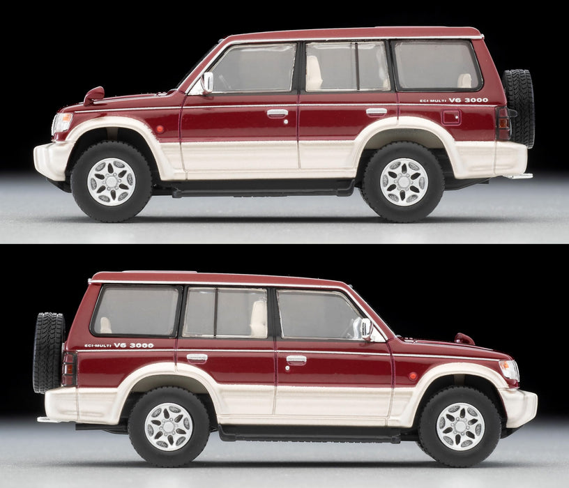 Tomytec 1/64 Scale Mitsubishi Pajero 1996 Mid Roof Red Beige Model Car- Japan Figure Store - #1 Bring To You The Best Japanese Goods