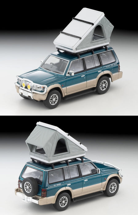 Tomytec 1/64 Mitsubishi Pajero Mid Roof VR with Option Parts Green Beige- Japan Figure Store - #1 Bring To You The Best Japanese Goods