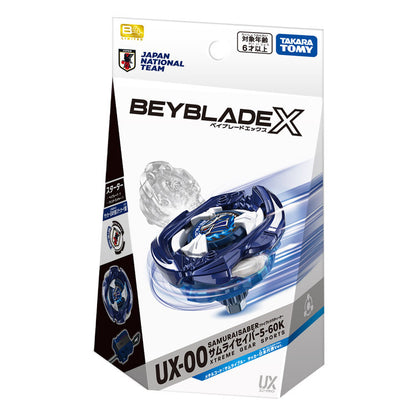 Takara Tomy Beyblade X Samurai Blue JFA UX-00 Samurai Saber 5-60K