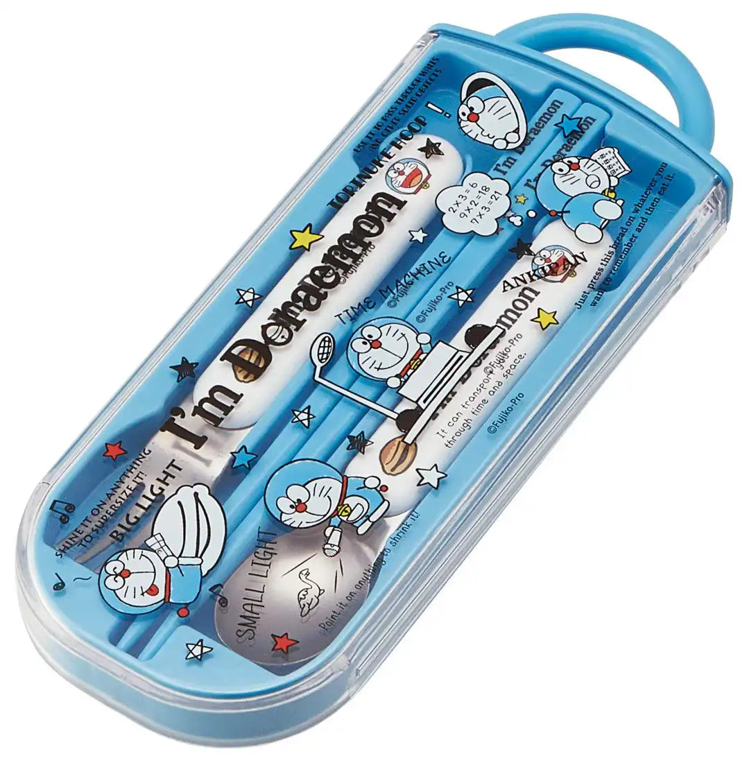 Skater Doraemon Kids Bento Trio Set - Chopsticks Spoon Fork- Japan Figure Store - #1 Bring To You The Best Japanese Goods