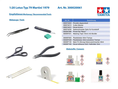 TAMIYA 20061 Lotus Type 79 1979 Martini 1/20 Scale Kit- Japan Figure Store - #1 Bring To You The Best Japanese Goods