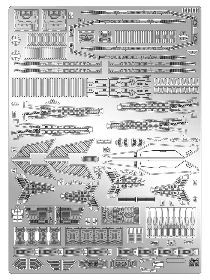 Hasegawa Super Dimension Fortress Macross Do You Remember Love Sdf-1 Macross Fortress Ship Detail Up Etching Parts 1/4000 Scale Plastic Model Parts Qg61- Japan Figure Store - #1 Bring To You The Best Japanese Goods