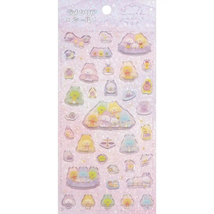 San-X Sumikko Gurashi Glitter Clear Sticker SE60804 - 17x9cm- Japan Figure Store - #1 Bring To You The Best Japanese Goods