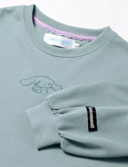 Sanrio Girls Pajama Set - Green Long Sleeve Top and Bottom 100% Cotton Size 100- Japan Figure Store - #1 Bring To You The Best Japanese Goods