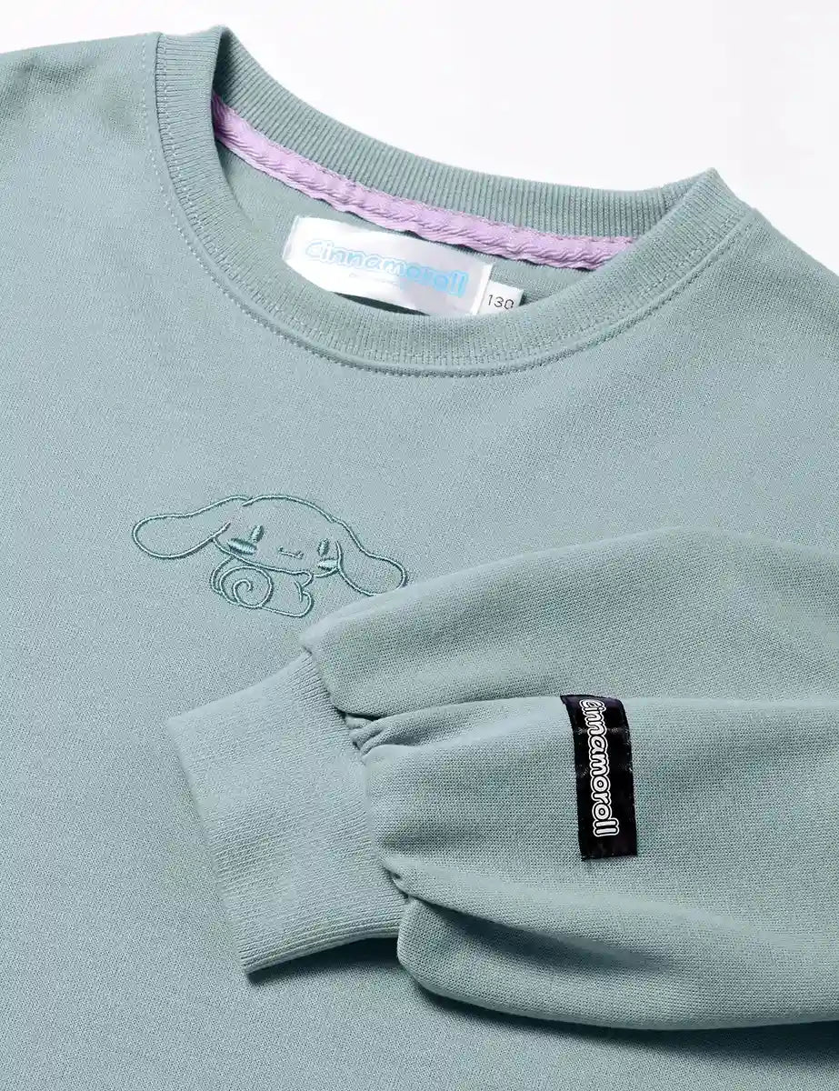 Sanrio Girls Pajama Set - Green Long Sleeve Top and Bottom 100% Cotton Size 100- Japan Figure Store - #1 Bring To You The Best Japanese Goods