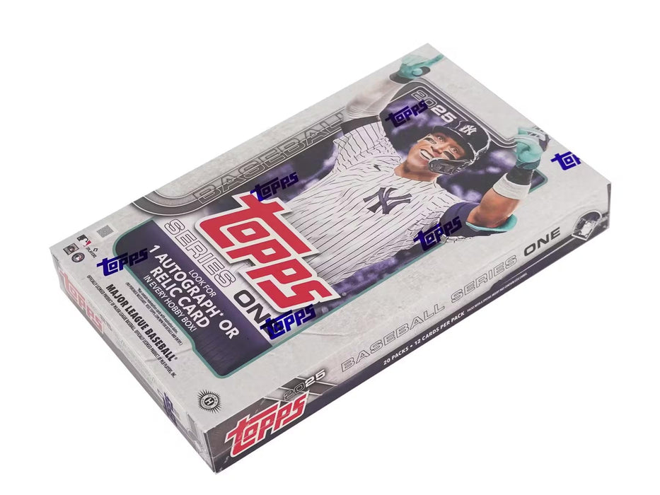 Topps 2025 Series 1 Baseball Trading Cards MLB Hobby Box 20 Packs 1 Auto/Relic