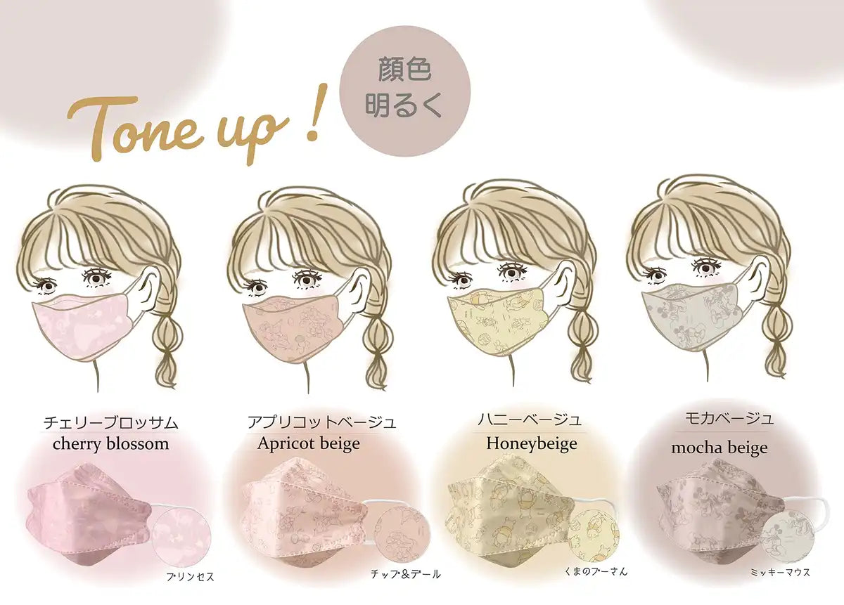Skater Disney Winnie The Pooh High-Performance 3D Non-Woven Mask 5 Pack Regular Size- Japan Figure Store - #1 Bring To You The Best Japanese Goods