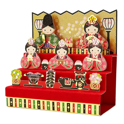 Sanrio Hinamatsuri Felt Hina Doll Greeting Card - Available for Overseas Shipping- Japan Figure Store - #1 Bring To You The Best Japanese Goods
