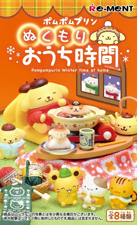 Re-Ment Sanrio Pom Pom Pudding Warm Home Candy Toy 8-Piece Box