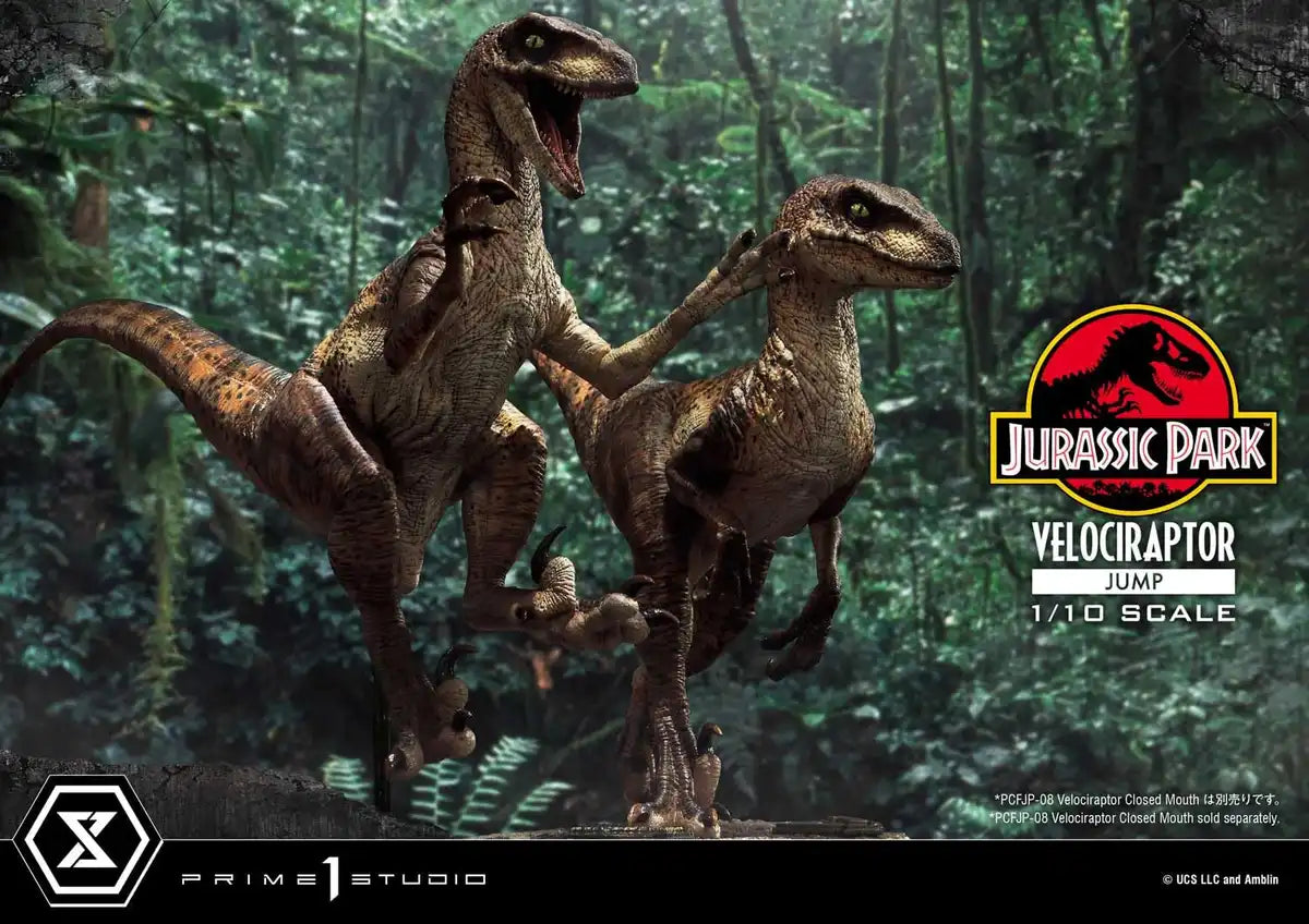Prime 1 Studio Jurassic Park Velociraptor Jump Collectible Figure