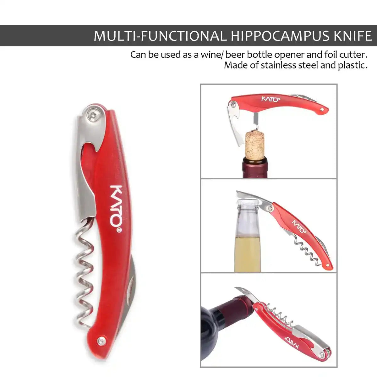 Kato Grey Bottleneck Wine Accessory Set - Aerator Pourer Stopper Foil Cutter- Japan Figure Store - #1 Bring To You The Best Japanese Goods