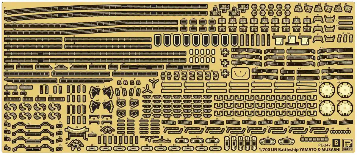 Pit-Road 1/700 Ship Model Grade Up Parts Series Japanese Navy Battleship Yamato Final Time Genuine Grade Up Parts Set Plastic Model Parts Gb7015- Japan Figure Store - #1 Bring To You The Best Japanese Goods