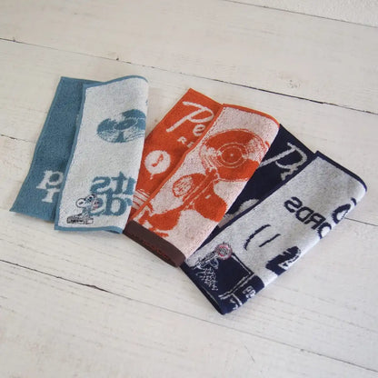 Peanuts Snoopy Towel Handkerchief Records (Orange)- Japan Figure Store - #1 Bring To You The Best Japanese Goods
