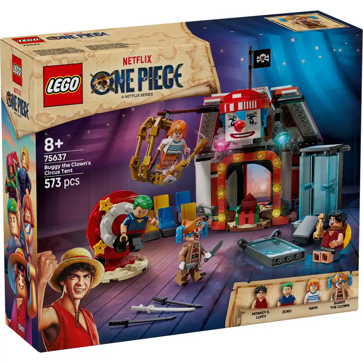 Lego One Piece Clown Buggy Circus Tent Building Set for Ages 8-10 Item 75637