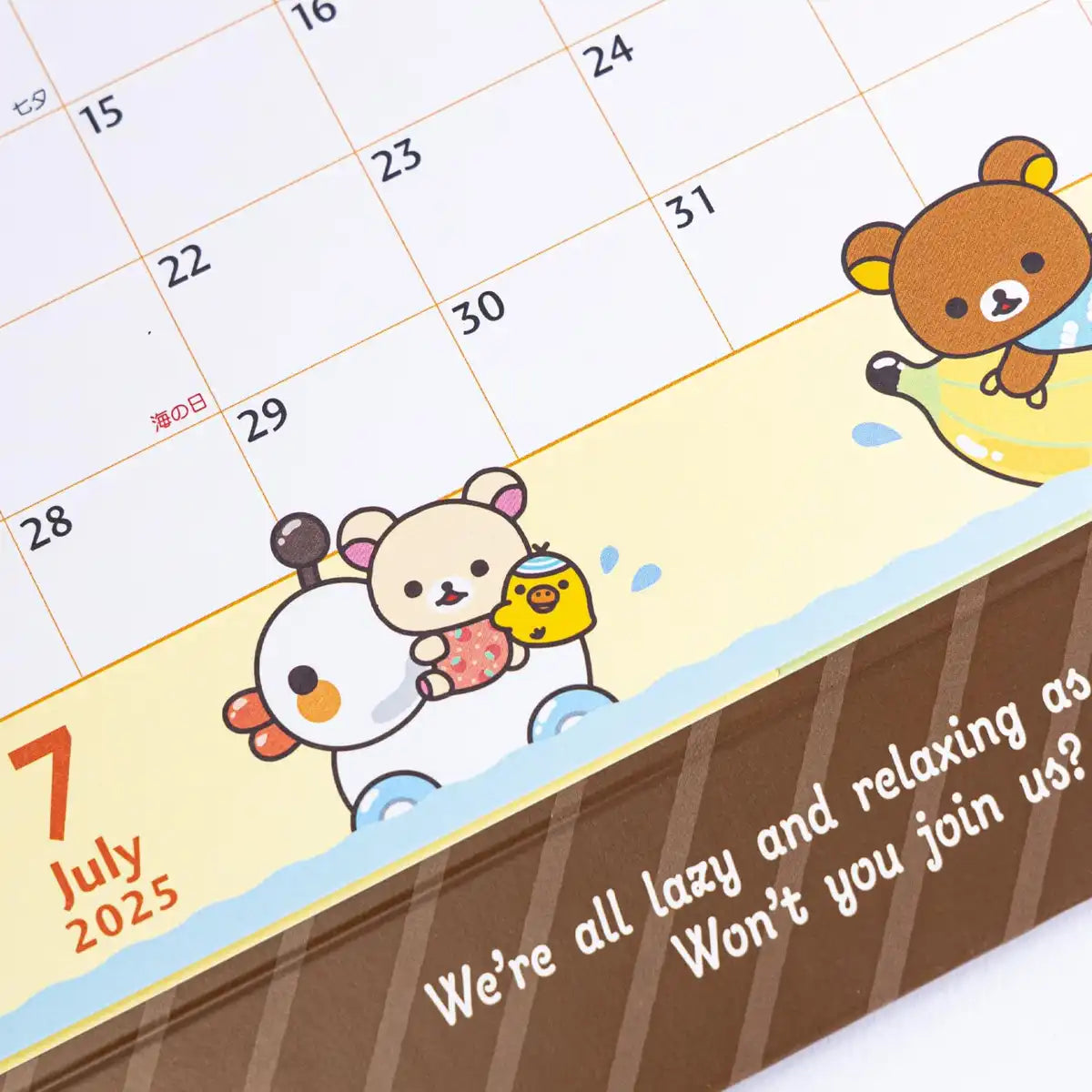 San-X Rilakkuma 2025 Tabletop Calendar Cd38201