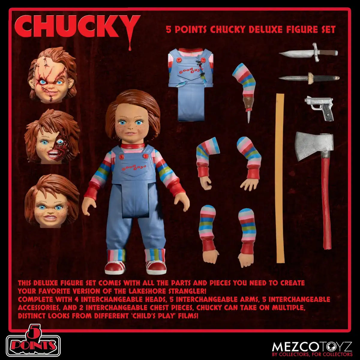 Mezco Chucky Action Figure Deluxe Set 5 Point Childs Play Series- Japan Figure Store - #1 Bring To You The Best Japanese Goods