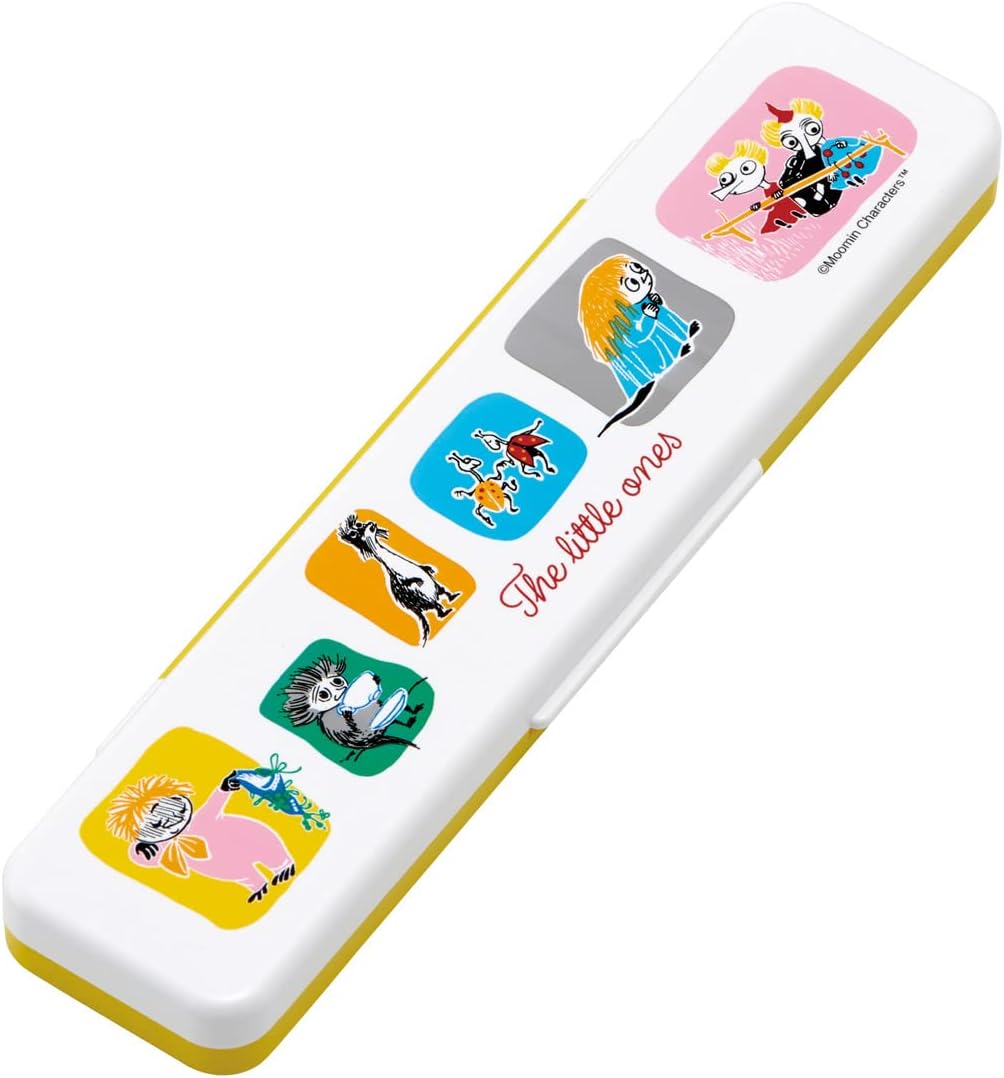 Skater Moomin 18cm Antibacterial Silver Ion Chopsticks and Spoon Set