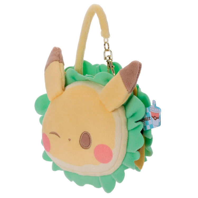 ポケピース／ぬいぐるみミラー（ハンバーガー風）／ピカチュウ