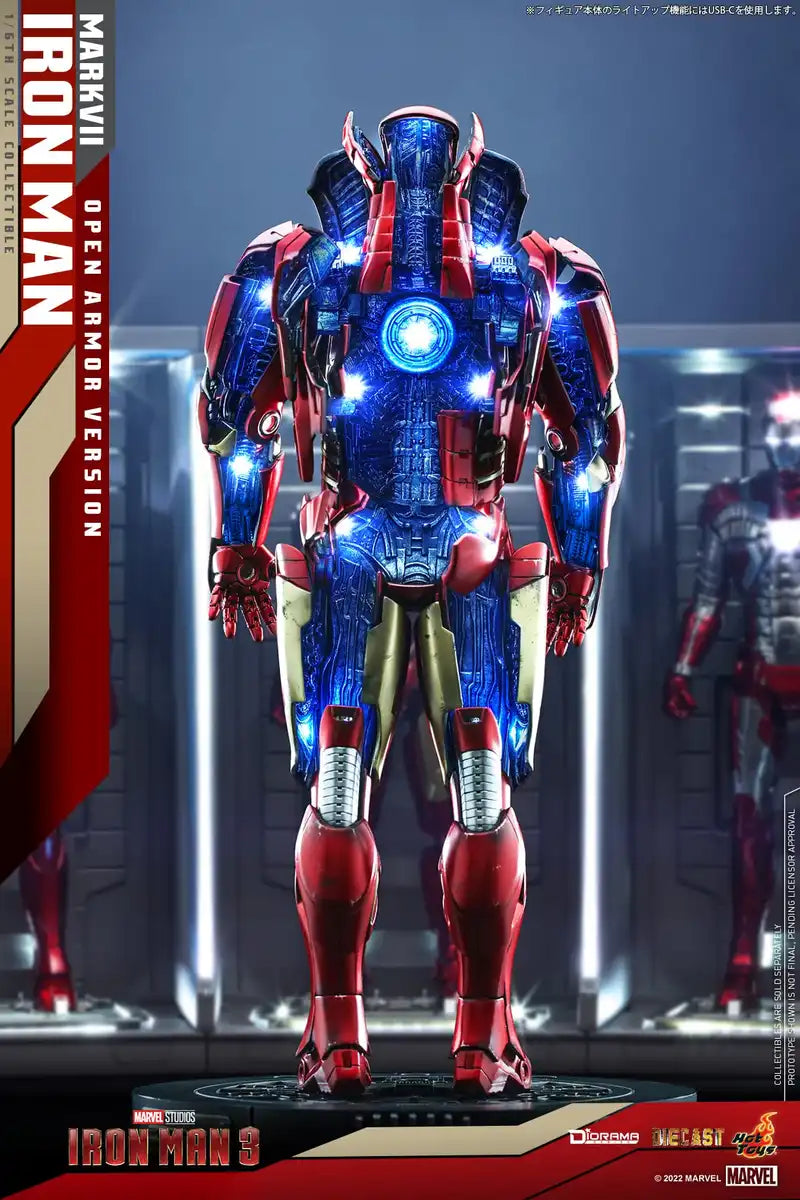 Hot Toys Movie Masterpiece Diecast Iron Man Mark 7 Open Armor Edition Figure- Japan Figure Store - #1 Bring To You The Best Japanese Goods