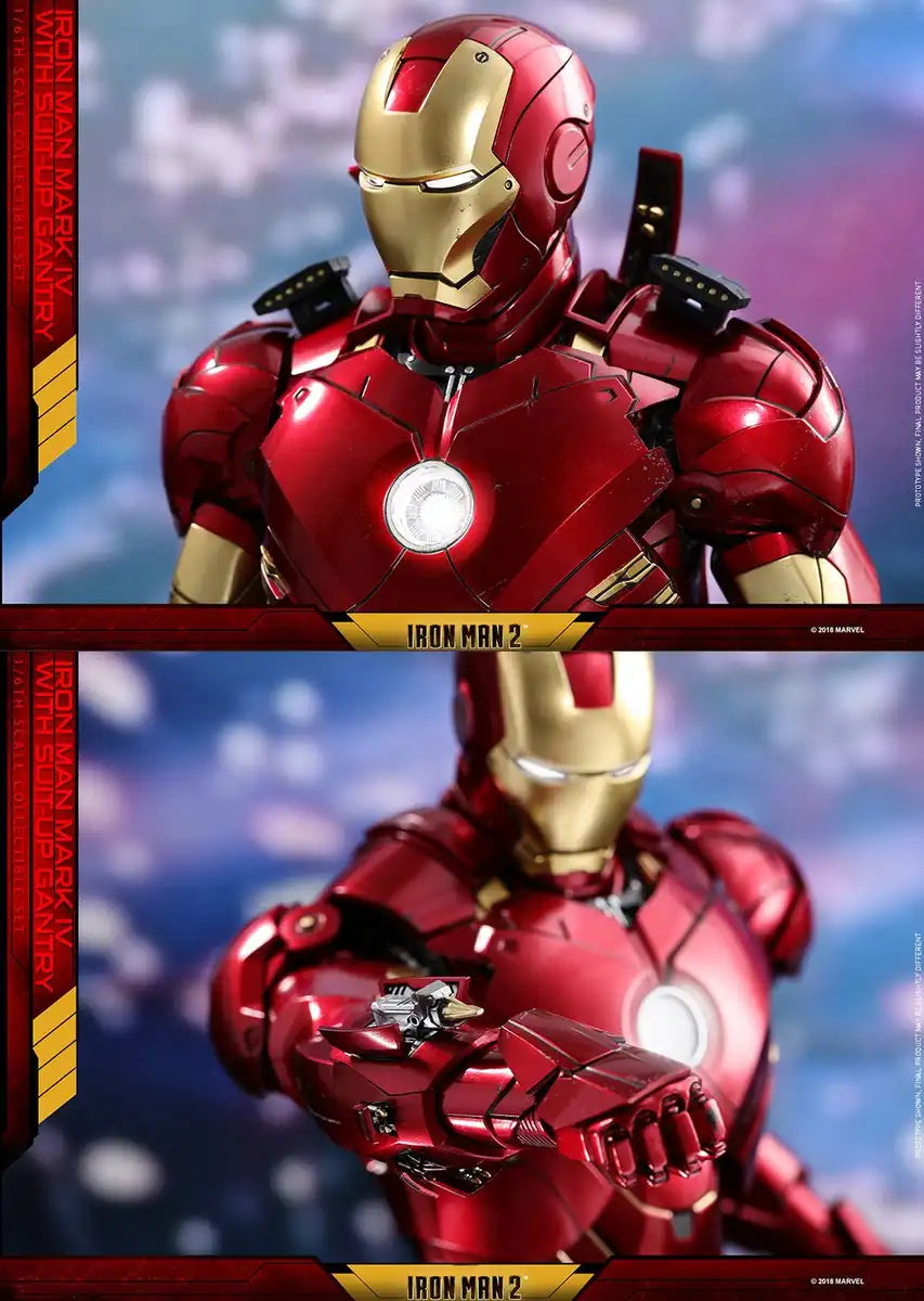 Hot Toys Movie Masterpiece Iron Man 2 1/6 Scale Figure Mark 4 with Gantry- Japan Figure Store - #1 Bring To You The Best Japanese Goods