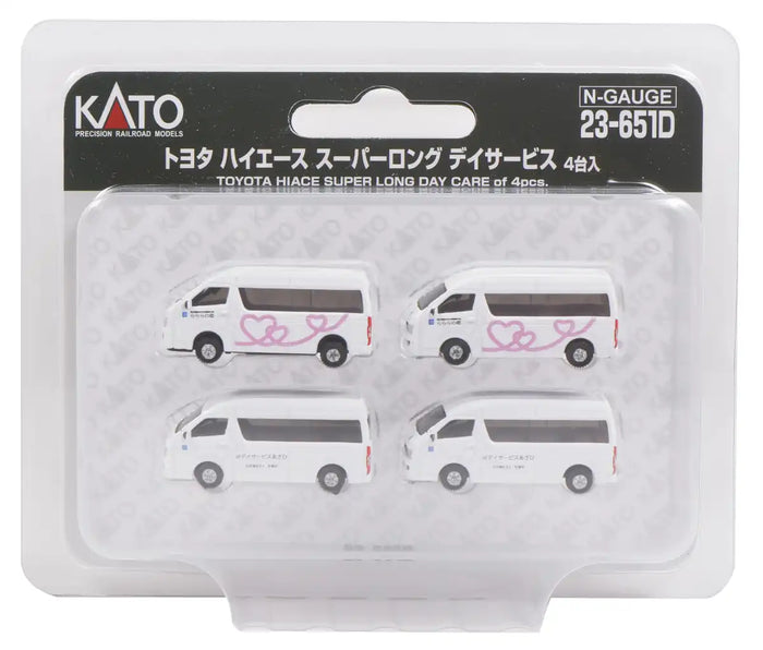 Kato N Gauge Toyota Hiace Super Long Day Service 4 Units Diorama Supplies- Japan Figure Store - #1 Bring To You The Best Japanese Goods