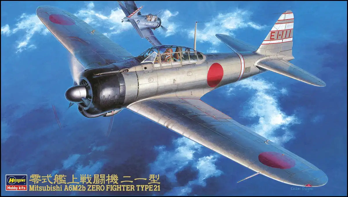 HASEGAWA 1/48 Mitsubishi A6M2B Zero Fighter Type 21 Plastic Model- Japan Figure Store - #1 Bring To You The Best Japanese Goods