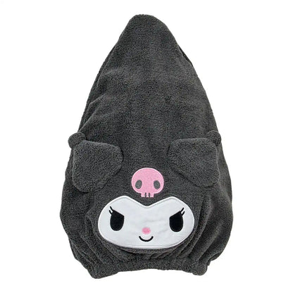 Sanrio Kuromi Face-Shaped Cap Towel for Adults Polyester Blend