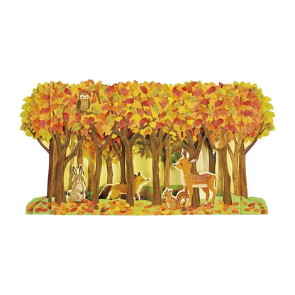 Sanrio Autumn Animals Forest Greeting Card Jau 25-4 951986- Japan Figure Store - #1 Bring To You The Best Japanese Goods
