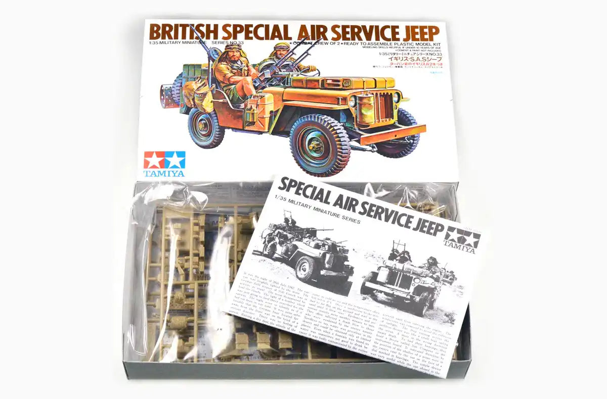 TAMIYA 35033 British Special Air Service Jeep 1/35 Scale Kit- Japan Figure Store - #1 Bring To You The Best Japanese Goods