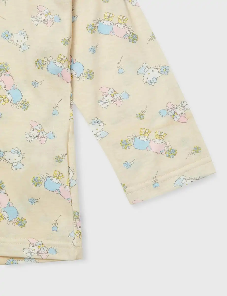 Sanrio Girls Long Sleeve Jersey Pajama Set - Comfortable Sleepwear- Japan Figure Store - #1 Bring To You The Best Japanese Goods