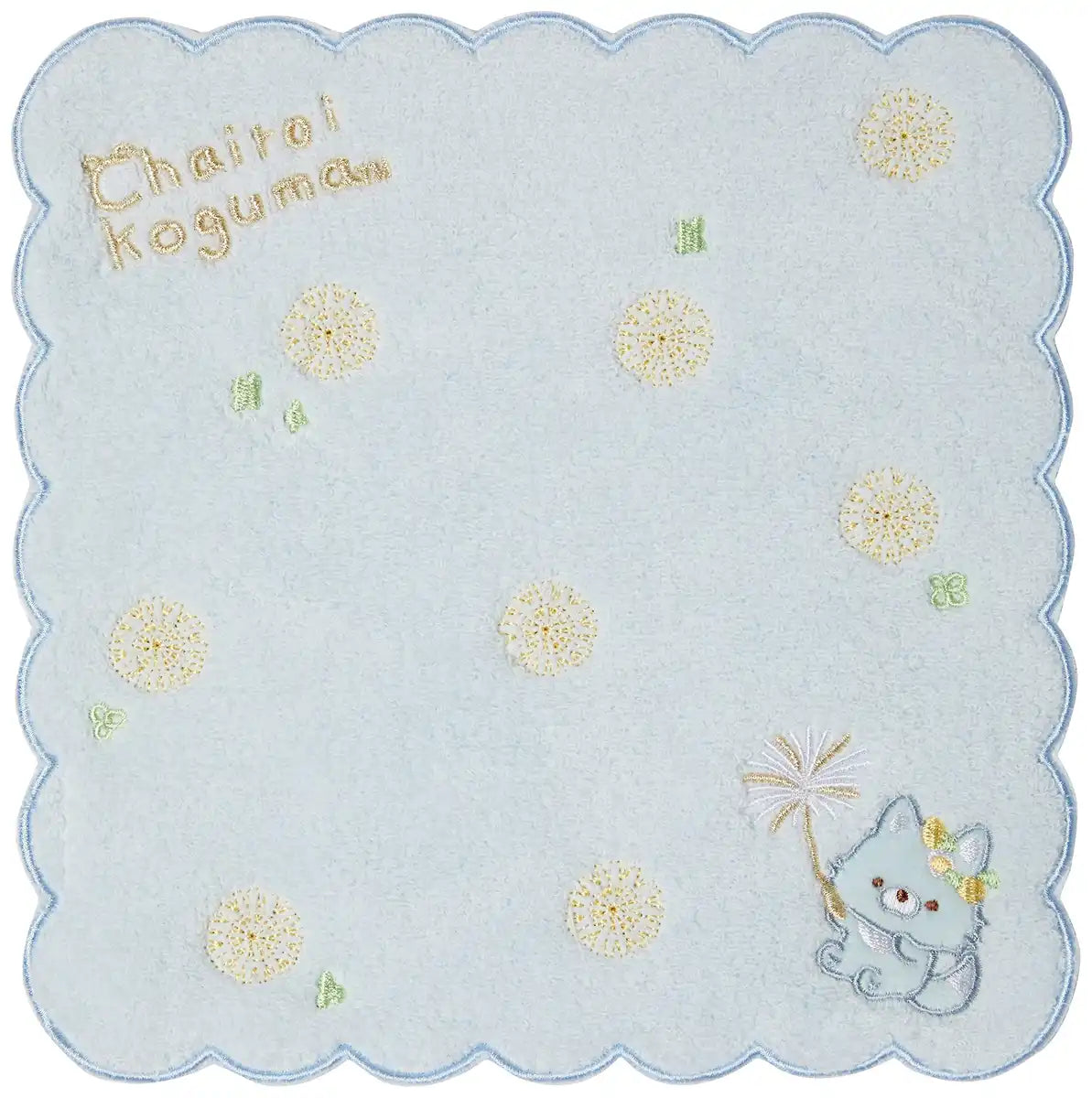 San-X Rilakkuma Dandelion and Hamsters Mini Towel Antibacterial Deodorizing Blue - Wolf- Japan Figure Store - #1 Bring To You The Best Japanese Goods