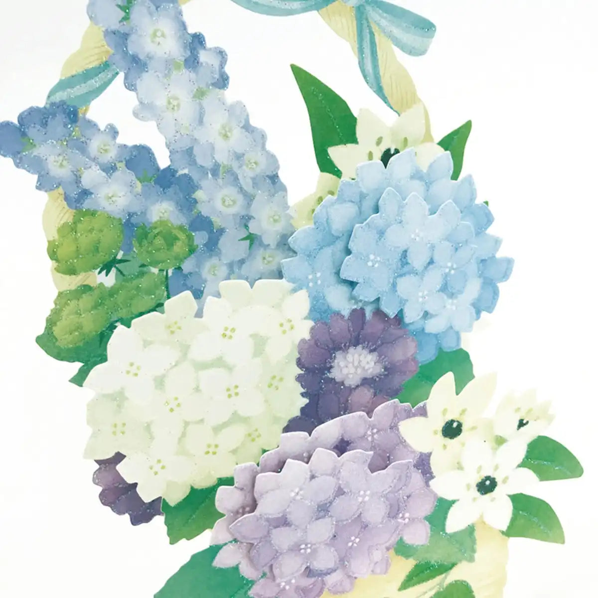 Sanrio Message Card Early Summer Hydrangea Basket Greeting Card Available Worldwide- Japan Figure Store - #1 Bring To You The Best Japanese Goods