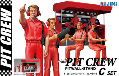 FUJIMI Garage & Tool Series 1/20 Pit Crew Set C Pitwall Stand Plastic Model- Japan Figure Store - #1 Bring To You The Best Japanese Goods