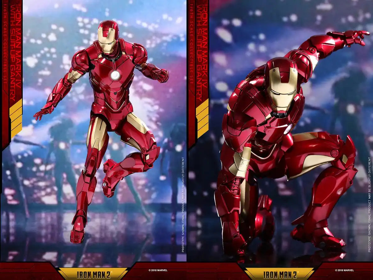 Hot Toys Movie Masterpiece Iron Man 2 1/6 Scale Figure Mark 4 with Gantry- Japan Figure Store - #1 Bring To You The Best Japanese Goods