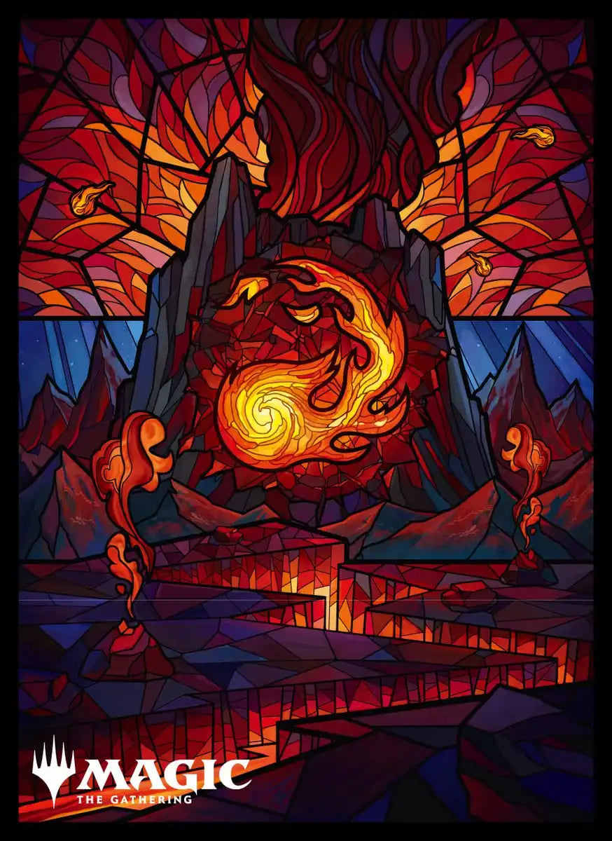Card Sleeves Dominaria United Mountain Stained Glass Mtgs 240 Magic The Gathering Card Sleeves Dominaria United Mountain Stained Glass Mtgs 240 Magic The Gathering