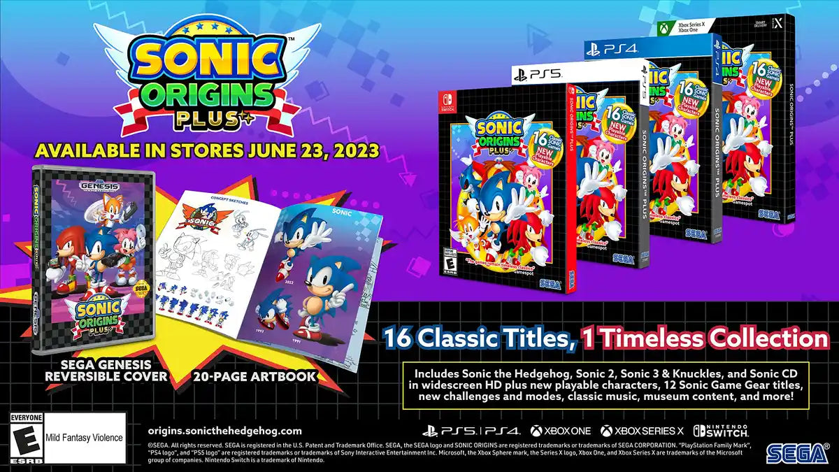 Sega Sonic Origins Plus Switch Import North America Version