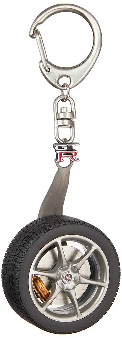 Autoart Nissan Skyline GTR R34 Wheel Keychain with GTR Emblem- Japan Figure Store - #1 Bring To You The Best Japanese Goods