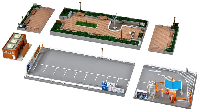 Kato N Gauge Park Parking Lot Set 23-418 Japan Model Railroad Supplies- Japan Figure Store - #1 Bring To You The Best Japanese Goods